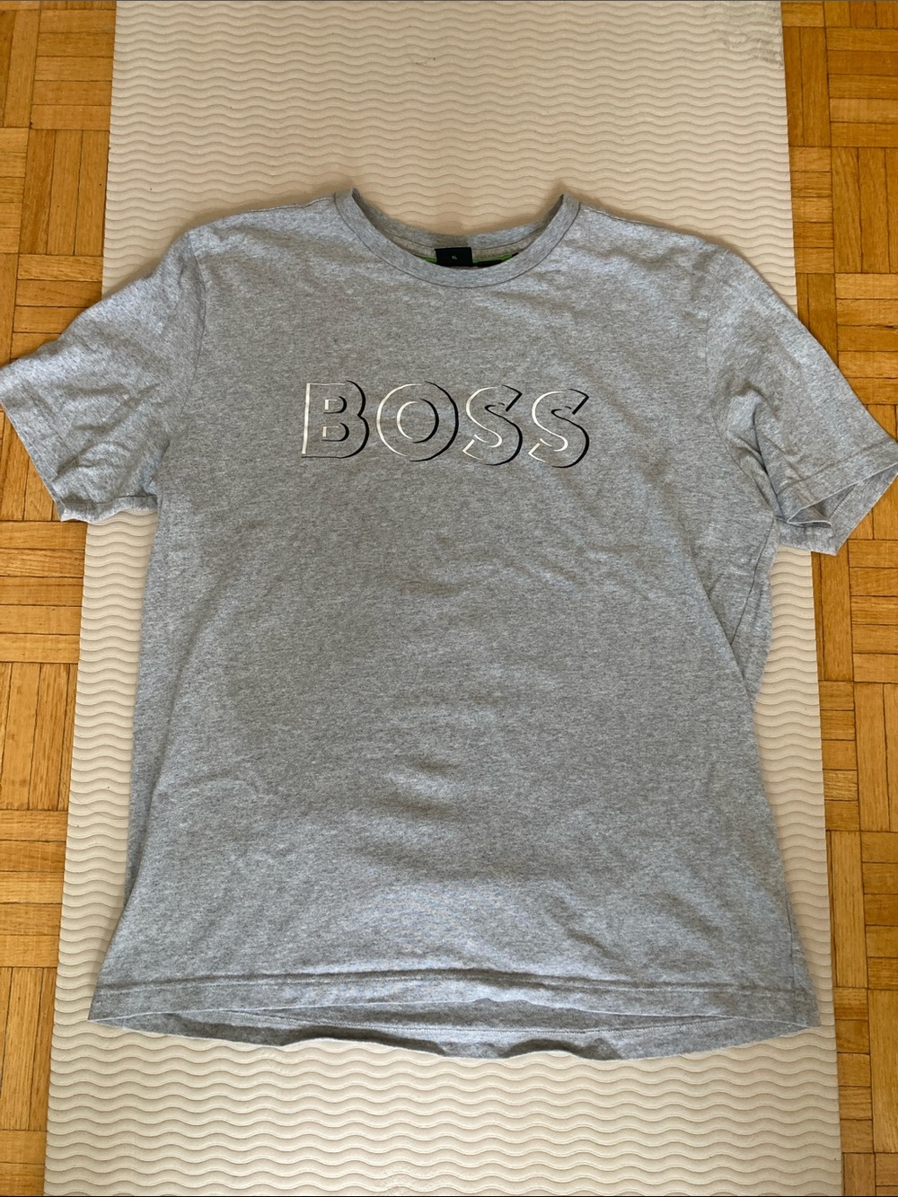 BOSS Light Grey Short Sleeve Logo Tee